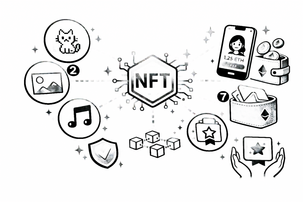 NFTの白黒アイキャッチ
